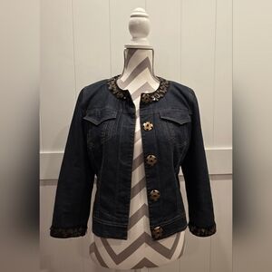 Focus 2000 Denim Jacket Size 6 Petite  - Item 093 A-1